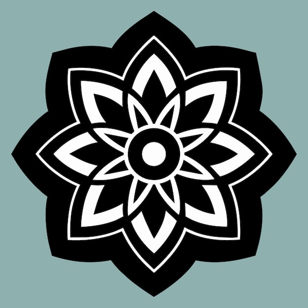 un diseño en blanco y negro con un círculo en el medio