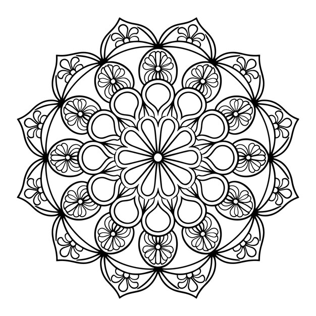 un diseño en blanco y negro con un diseño que dice "mandalas"