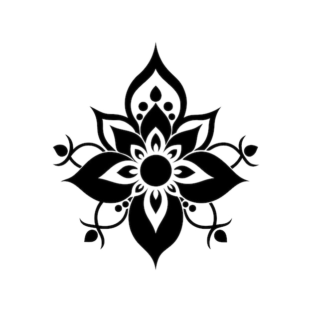 un diseño en blanco y negro con un diseño que dice mandalas
