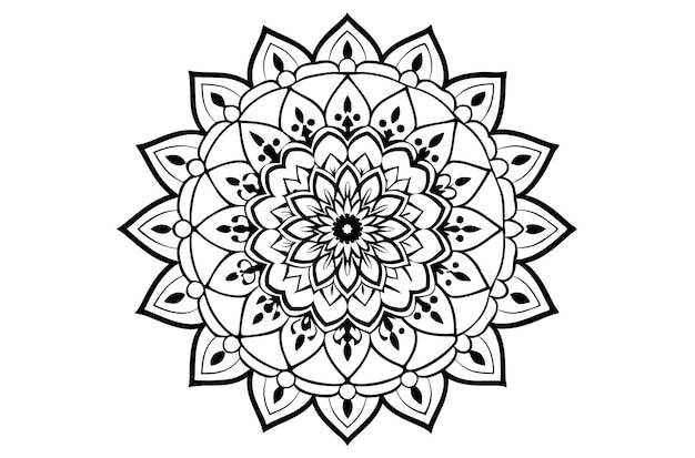 un diseño en blanco y negro con un diseño que dice "mandalas"