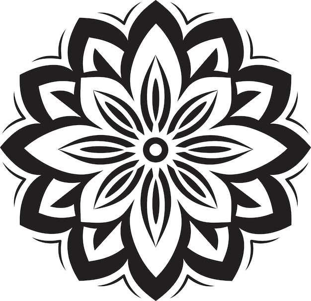 un diseño en blanco y negro con un diseño que dice mandalas