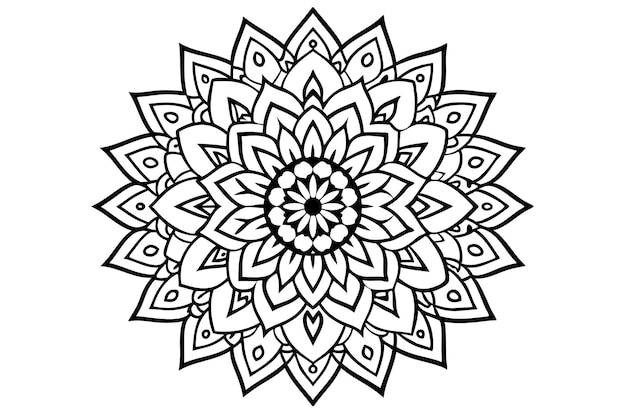 un diseño en blanco y negro que está diseñado para parecerse a una flor