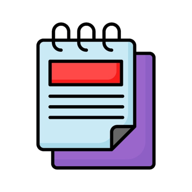 Un diseño de bloc de dibujo visualmente atractivo vector de bloc de notas en estilo de moda