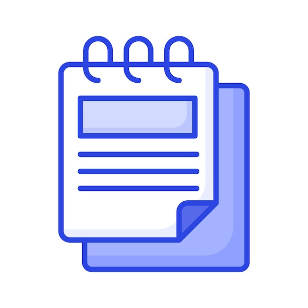 Un diseño de bloc de dibujo visualmente atractivo vector de bloc de notas en estilo de moda