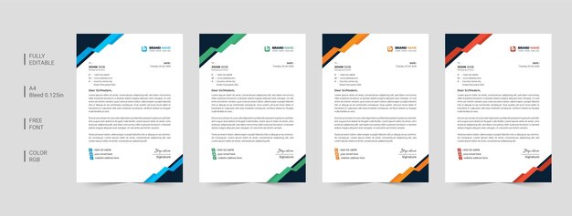 Diseño de bloc de membrete de negocios corporativos