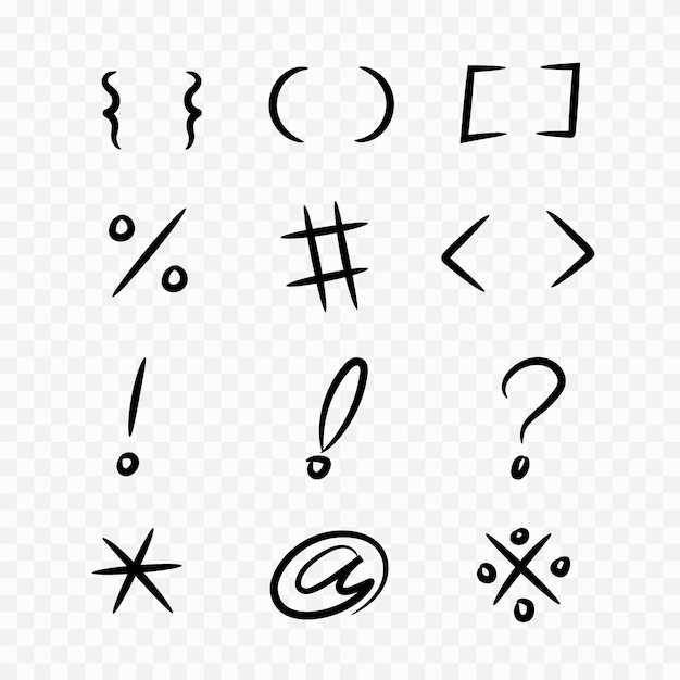 diseño de boceto vectorial, signo, puntero, resaltado, marcador, dibujado a mano, estilo dibujado