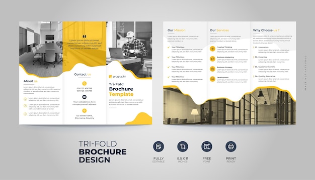 Diseño de Borchure triplo para negocios