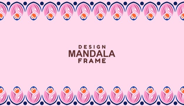 Diseño de borde de decoración de marco ornamental Vector