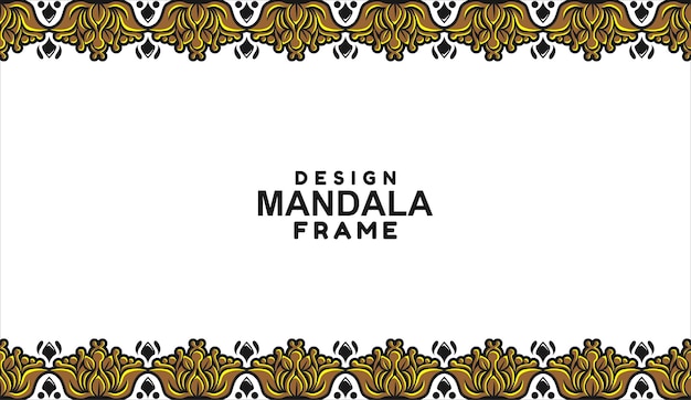 Diseño de borde de decoración de marco ornamental Vector