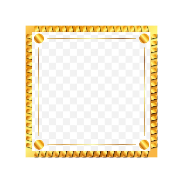 diseño de borde de marco dorado