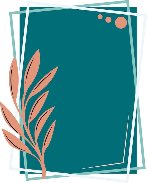 Diseño de bordes florales minimalistas Contexto vectorial vertical