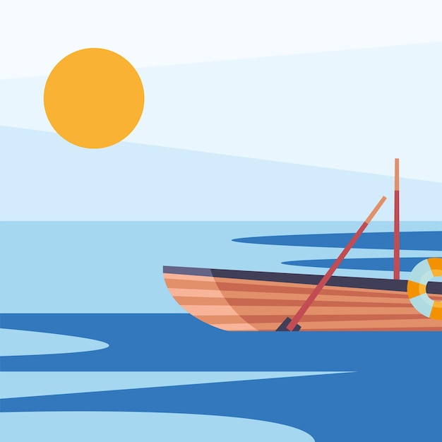Diseño de bote de remos de madera