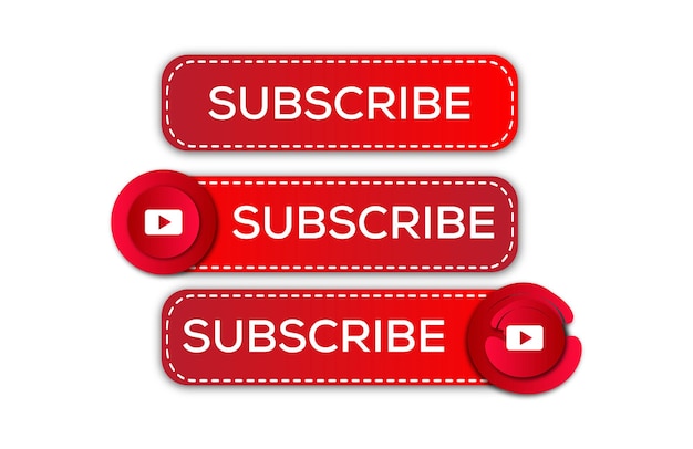 Diseño de botón de suscripción de YouTube con botón de campana