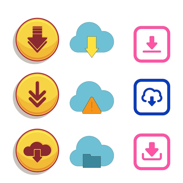 El diseño de los botones de descarga se establece en un fondo transparente.