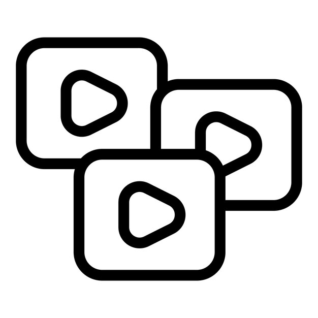 Diseño de botones de reproducción geométricos abstractos