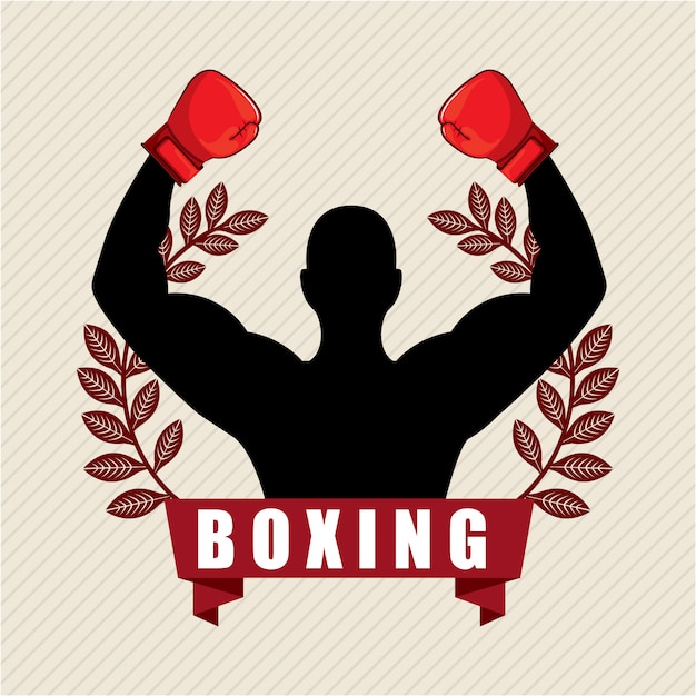 Diseño de boxeo sobre fondo blanco ilustración vectorial