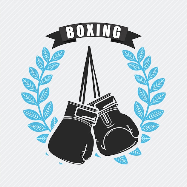 Diseño de boxeo sobre fondo blanco ilustración vectorial