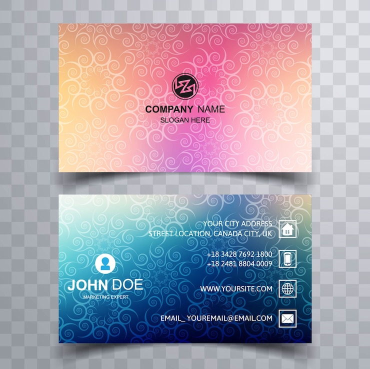 Vector diseño brilloso de tarjeta de visita