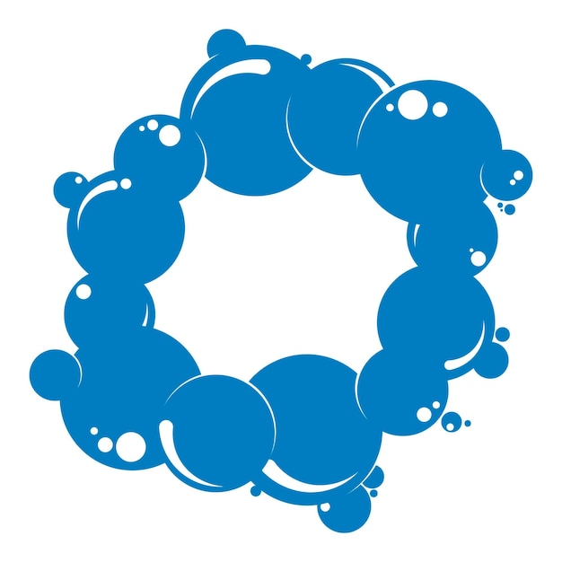 Diseño de burbujas de aire y agua azul.