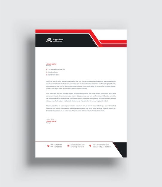 Diseño de la cabeza de la carta Identidad de la marca empresarial de la empresa Plantilla de diseño creativo de las cabezas de las cartas modernas