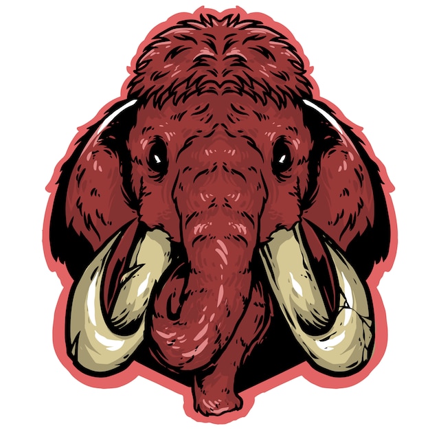 diseño de cabeza de mamut