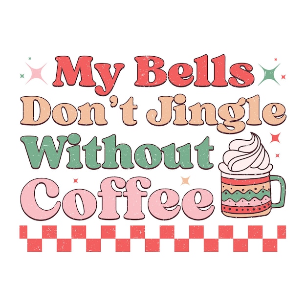 Diseño de café de Navidad Diseño de Navidad de Vector