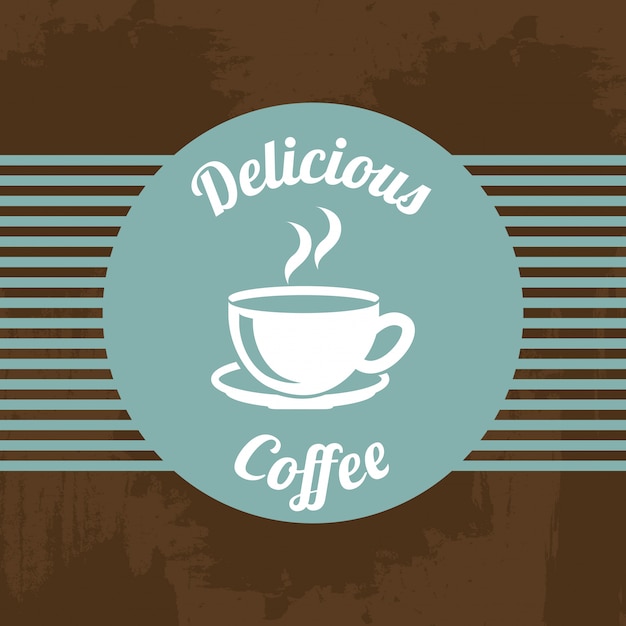Diseño de café sobre fondo marrón ilustración vectorial