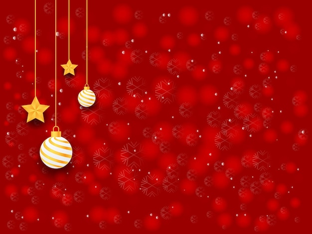 Vector diseño de caja de estrella de bola de navidad diseño de fondo colorido de banner de navidad