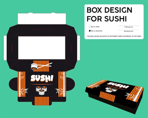 Diseño de caja para sushi