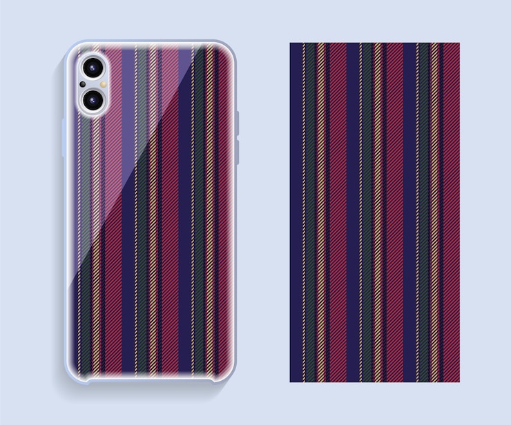 Vector diseño de caja de teléfono móvil. patrón de vector de caja de teléfono inteligente.