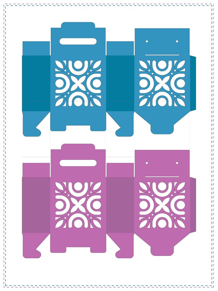 Vector diseño de caja de vector libre plantilla de corte de muerte