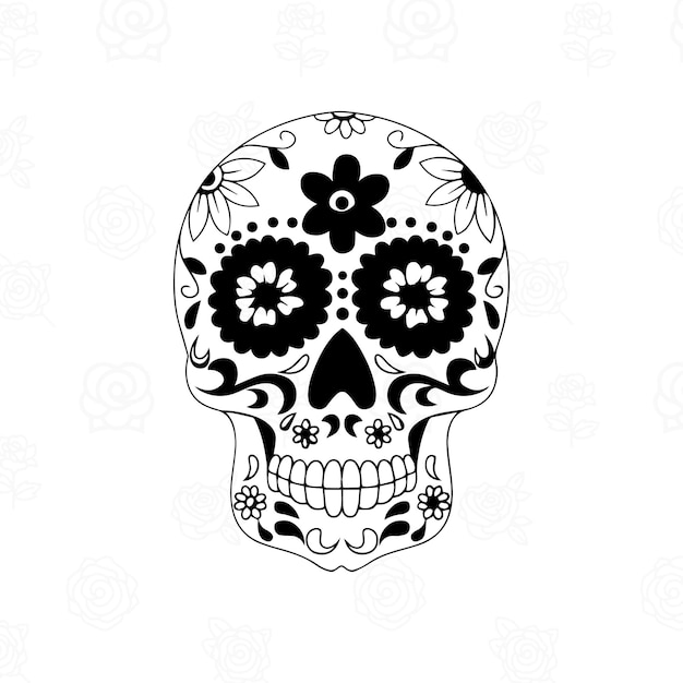 Diseño de calavera mexicana