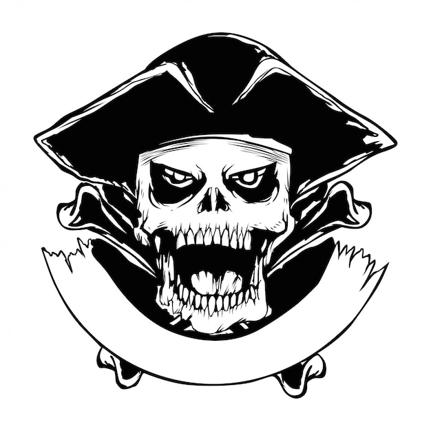 diseño de calavera pirata