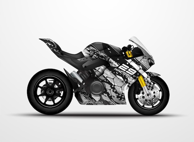 Diseño de calcomanía y calcomanía de vinilo para motocicletas Sportbikes.