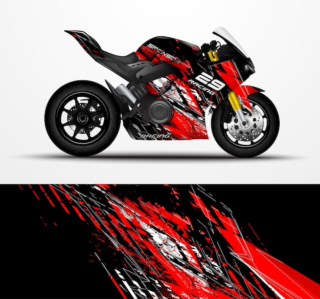 Diseño de calcomanía y calcomanía de vinilo para motocicletas Sportbikes.