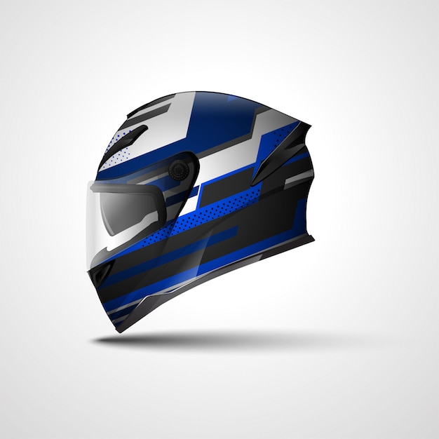 Diseño de calcomanía de casco racing sport y adhesivo de vinilo
