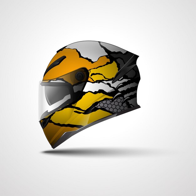 Diseño de calcomanía de casco Racing Sport y adhesivo de vinilo