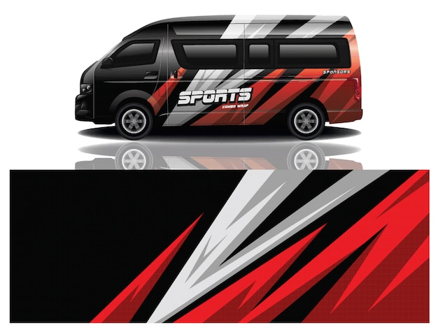 Diseño de calcomanía de envoltura de auto Van
