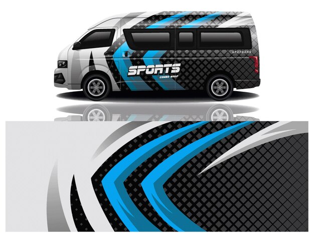 Diseño de calcomanía de envoltura de auto Van