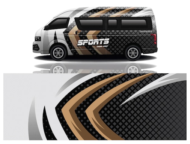 Diseño de calcomanía de envoltura de auto Van