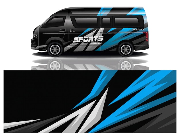 Diseño de calcomanía de envoltura de auto Van