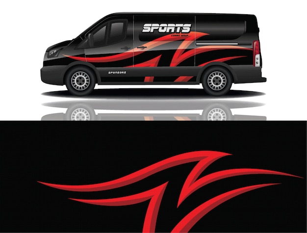 Diseño de calcomanía de envoltura de auto Van