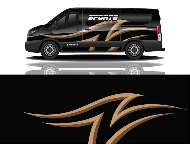 Diseño de calcomanía de envoltura de auto Van