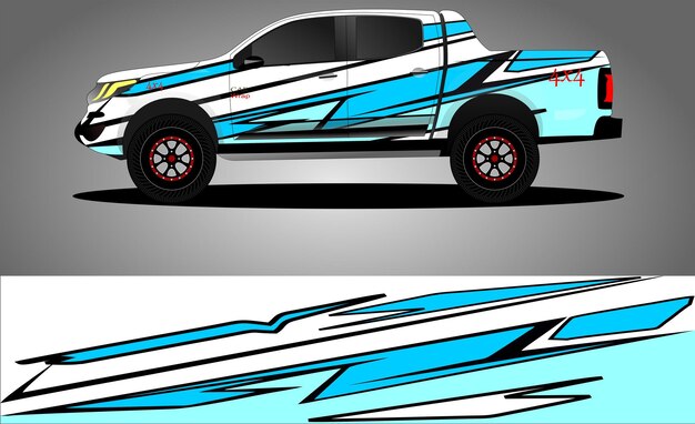 diseño de calcomanía de envoltura de camión diseños de kit de fondo gráfico abstracto vectorial para rally de autos de carrera de vehículos