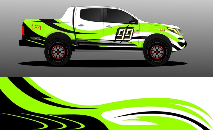 diseño de calcomanía de envoltura de camión diseños de kit de fondo gráfico abstracto vectorial para rally de autos de carrera de vehículos