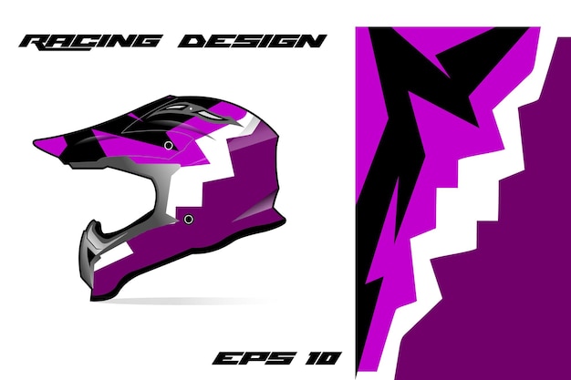 Diseño de calcomanía de envoltura de casco deportivo y pegatina de vinilo