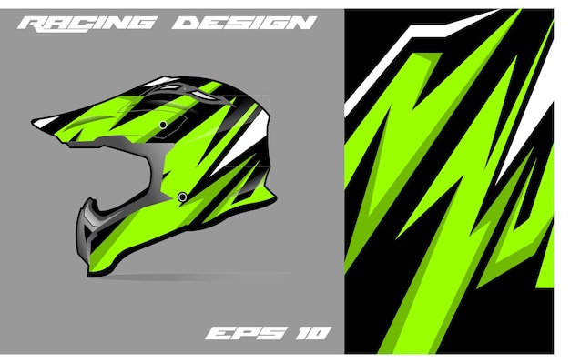 Diseño de calcomanía de envoltura de casco deportivo y pegatina de vinilo
