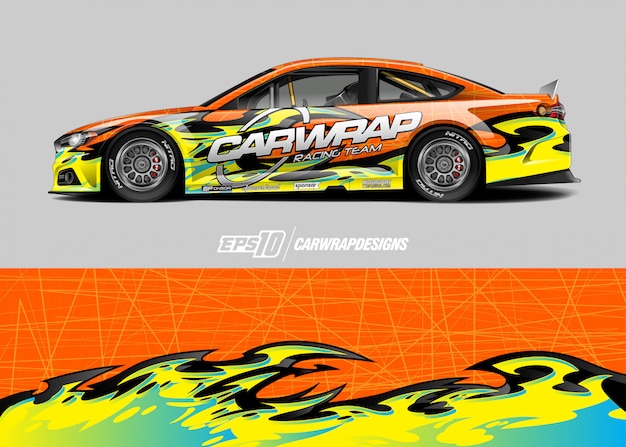 Diseño de calcomanía de envoltura de coche
