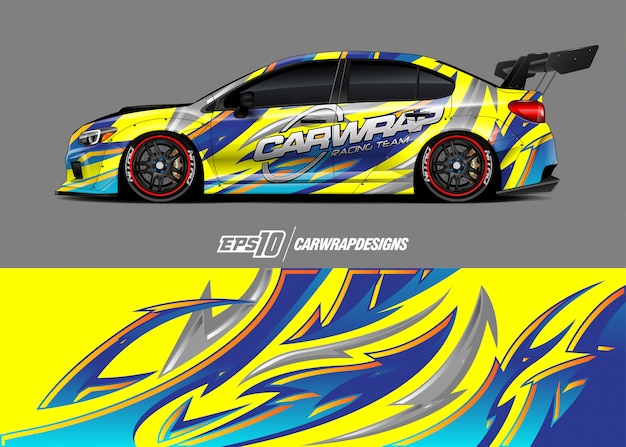 Diseño de calcomanía de envoltura de coche