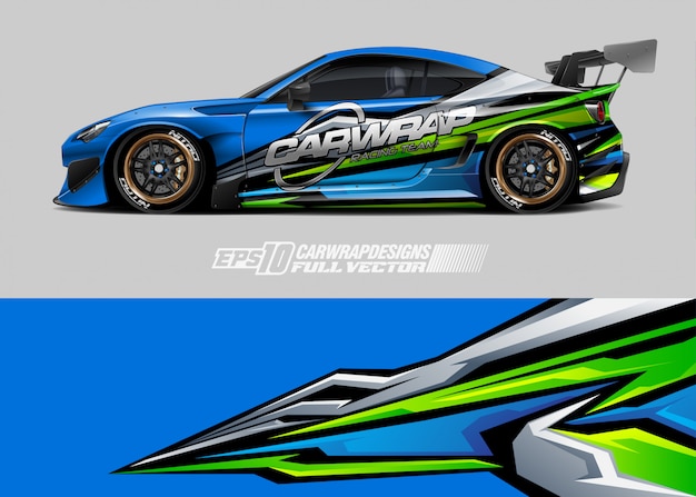 Diseño de calcomanía de envoltura de coche